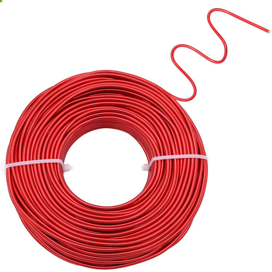 Red Aluminum Craft Wire 2mm×100FT Bendable Metal Wire 14 Gauge for Christmas Jewelry Making DIY Art Projects Floral Fishing Reusable Wires