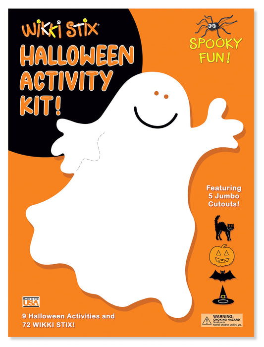 WikkiStix Halloween Activity Kit for Kids. Make Your own Halloween Crafts & Decorations! Non-Spooky Gift for Ages 3 & up. Comes with 72 Wikki Stix and Instructions for 9 Festive Activities.
