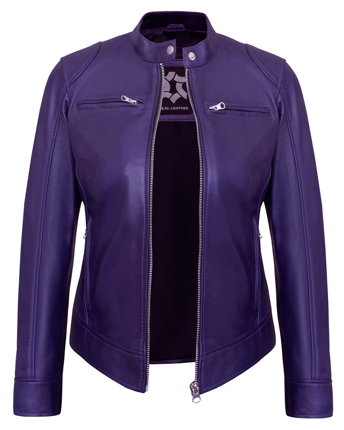 UrbanFocal Purple Leather Jacket Women Outerwear | [101008002] Prpl Ddge, S