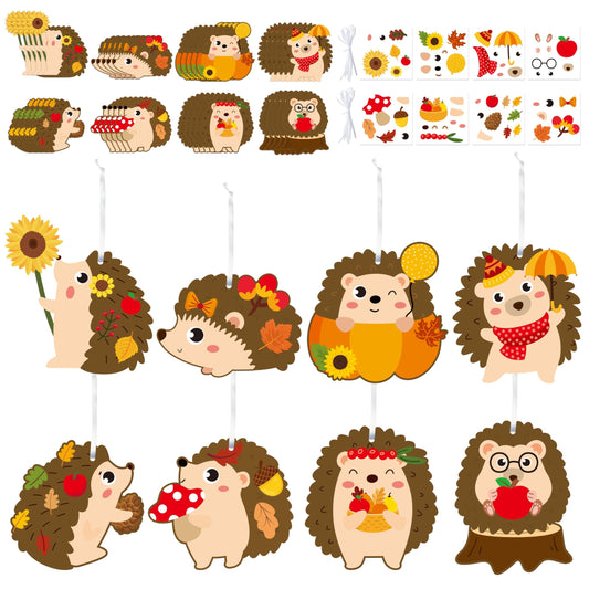 EZdhuawuse Simmer Craft for Kids Kindergarten DIY Hedgehog Craft Kits 123Pcs Thanksgiving Art Craft Make Your Own Hedgehog Set for Home Class Office Game Art Activities Preschoolers Holiday Gifts