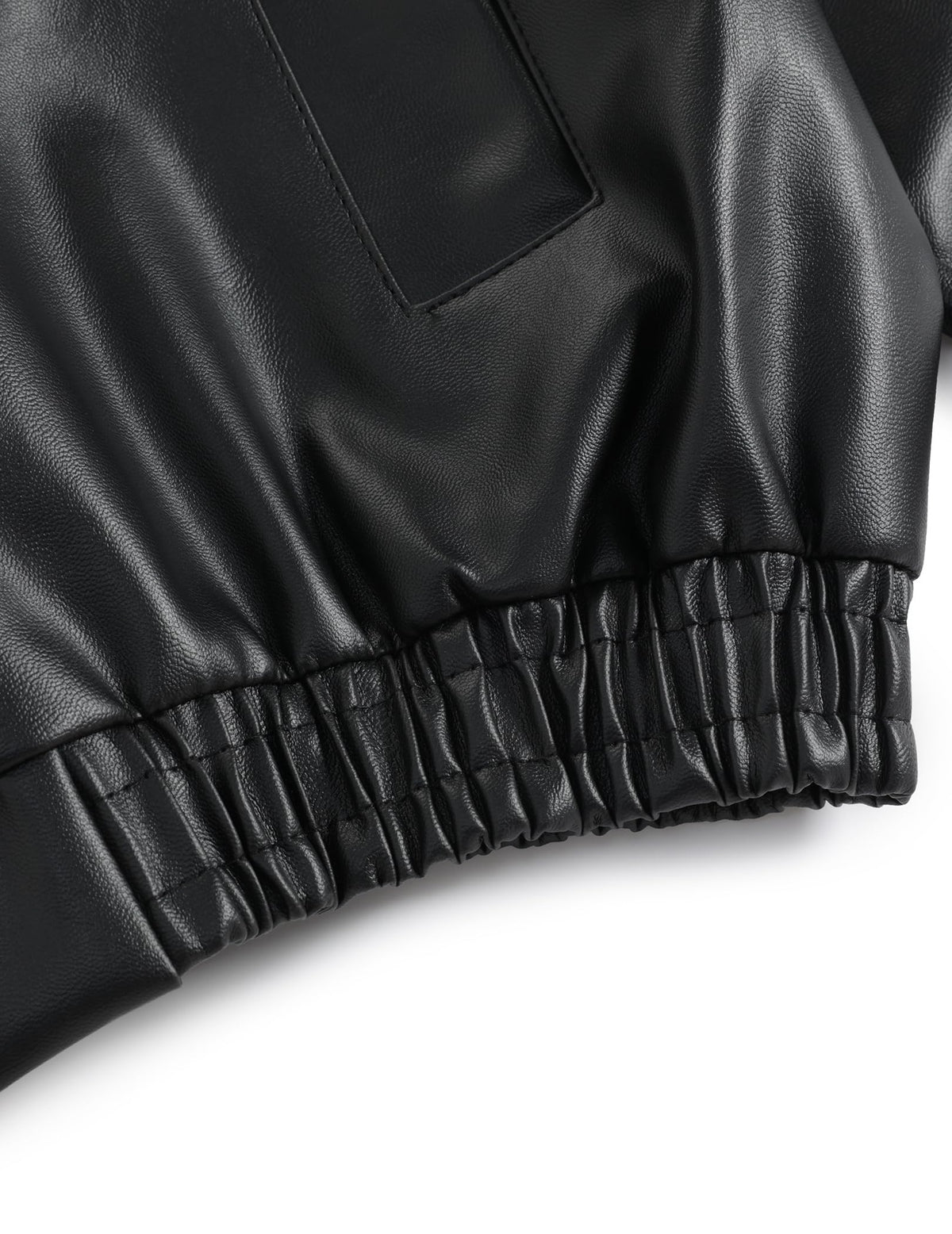 Aelfric Eden Womens Cropped Leather Jacket Y2k Faux Motorcycle Bomber Moto Biker Streetwear Jackets Coats