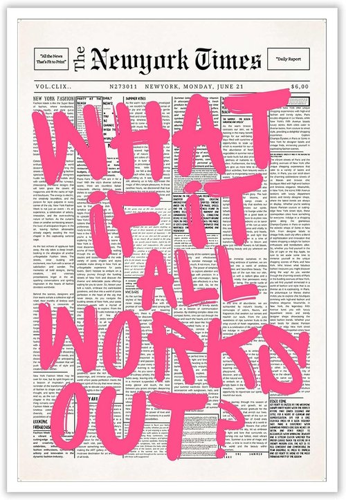 Drimiler Retro Newspaper Poster - Positive Affirming Quote Canvas Wall Art | 12x16in Unframed