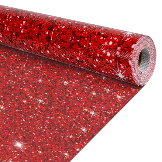 Cinrobiye Bulletin Board Roll Reusable Non-Woven Fabric Background Roll Waterproof Erasable Fade Resistant Wrinkle Poster for Home Classroom Decor Crafts Wrapping (Glitter)