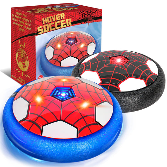 BESTVIVE Hover Soccer Ball, 2 Pack - Indoor Soccer Toys for Kids, Cool Sports Games for Boys and Girls, Birthday Gifts（Red and Black）