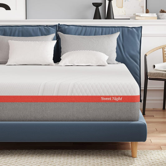 Sweetnight 12 Inch Queen Gel Memory Foam Mattress - Cool Sleep & Pressure Relief, Plush Comfort