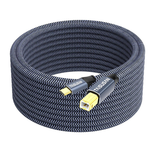 20ft, USB C Printer Cable Compatible With Keyboard, MacBook Pro/Air, Printers and Scanners - USB B to C MIDI Cable