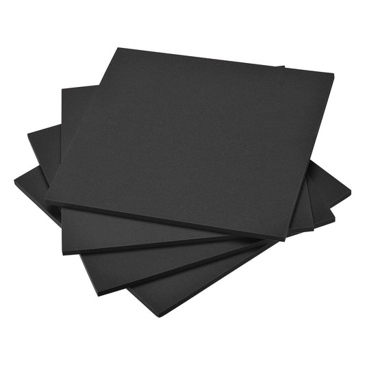 uxcell Black EVA Foam Sheets 10 x 10 Inch 7mm Thickness for Crafts DIY Projects, 4 Pcs