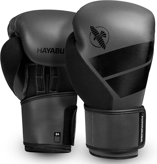 Hayabusa S4 PU Leather Boxing Gloves for Men, Women & Kids, 10oz, 12oz, 14oz, 16oz, Training, Sparring, Kickboxing, Fighting Sports, Taekwondo, MMA, Muay Thai & Arts