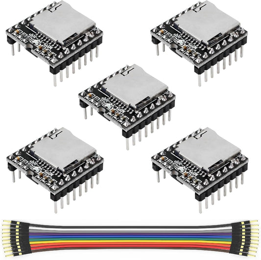 WWZMDiB 5 MP3 ESP32 Pcs Mini Module Compatible with DFPlayer Code for Arduino Raspberry Pi STM
