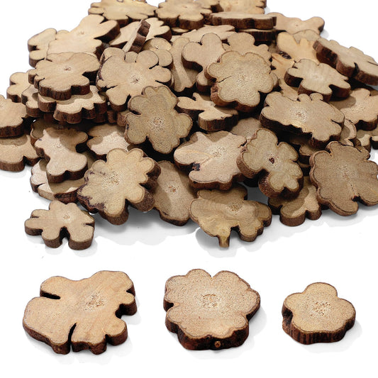 Gerrii 90 Pcs Irregular Wood Slices Log Slices for Centerpieces Small Unfinished Wood Craft Natural Tree Decoration for Table DIY Craft Art Christmas Ornament Engraving Cup Coaster Home Decor