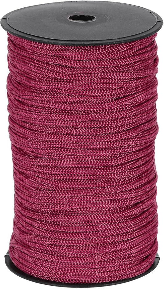 MECCANIXITY 3/16 Inch Polypropylene Rope Braided Ropes, 328ft Nylon Rope Hollow Utility Cord for Clothesline, Camping, Hiking, Outdoor, Brick Red