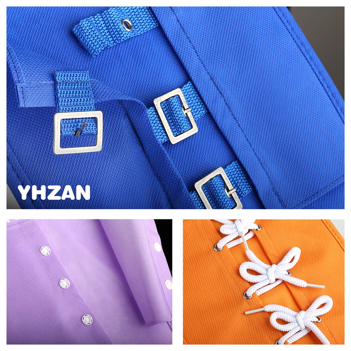 Yanhan Education Early Learning Basic Life Skills Fine Motor Dressing Board Preschool Supplies - Zip, Snap, Button, Buckle, Lace & Tie for Toddler 1-3 Activity Busy Board Toy
