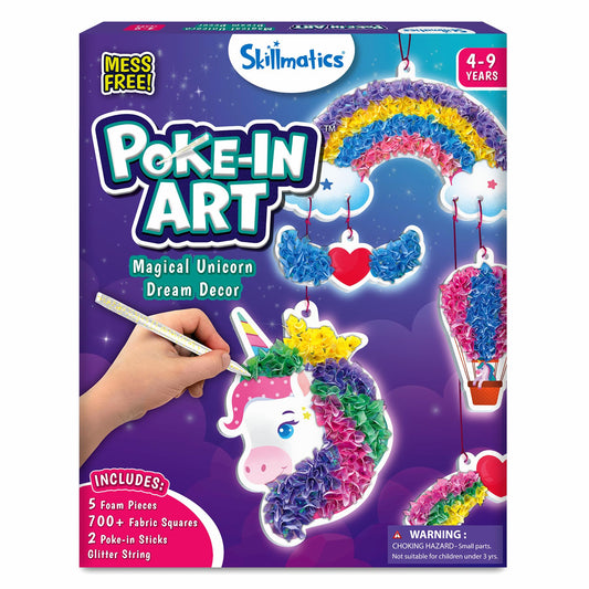 Skillmatics Poke-in Art - Magical Unicorn Dream Decor, Mess-Free Fun for Kids, DIY Wood Craft Kits, Screen-Free Activity, Gifts for Ages 4, 5, 6, 7, 8, 9