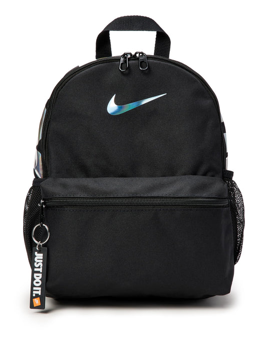 Nike Kid's Brasilia JDI Mini Backpack (11L), Black/Black/Holo, MISC