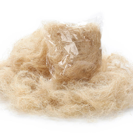 Vincreem 1.1 lb Natural Sisal Fiber for Crafts Box Filling, Decorative Basket Filler, Nest for Birds and Pets, Moss for Indoor Potted Plants, DIY Crafts Gift Box Vase Filling(Beige)