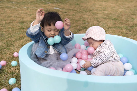 MoonxHome Ball Pit Balls for Toddlers, BPA Free Crush Proof Plastic Toy Balls for Ball Pit, Children's Pool Water Toys, Ideal Gift for Christmas Balls for Play Tent 2.15" Pack of 500 White&Green&Blue