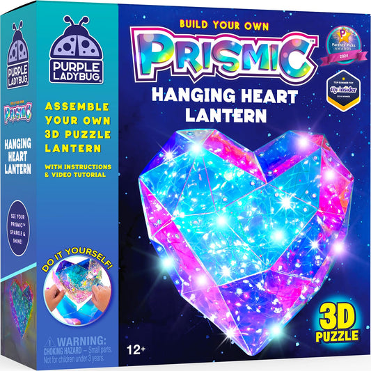 DIY Night Light Kit for Girls 3D Heart Puzzle - Gifts for Girls 8 9 10-12 Years Old Teen Girl, Birthday Gift for Kids 8-12, 3D Light-Up Room Decor, Arts & Crafts Set Mother's Day Craft for Kids