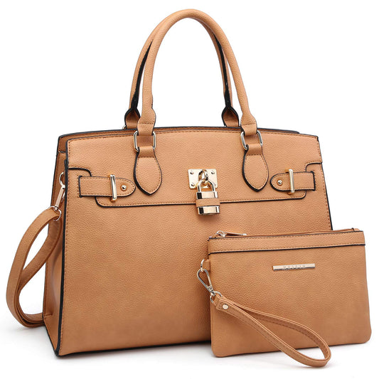Dasein Women Handbags and Purses Ladies Shoulder Bag Top Handle Satchel Tote Work Bag with Wallet