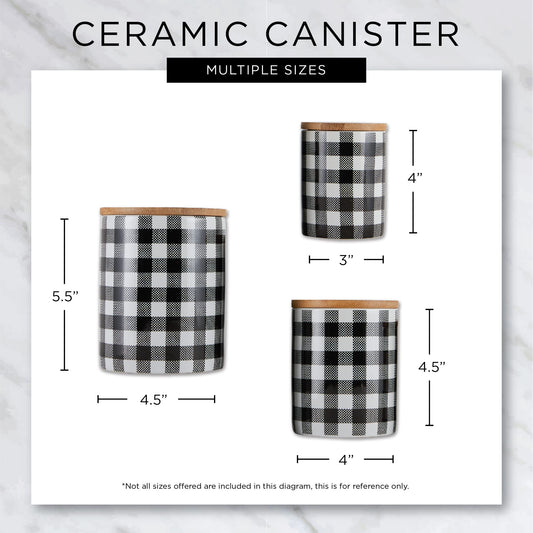 DII Kitchen Accessories Collection Ceramic, Canister Set, 4.5 Cup/3 Cup/1.25 Cup, Teal Tile