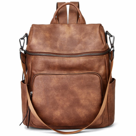 Botimmy Anti-Theft Backpack Purse for Women, Convertible 3-in-1 Vegan Leather Backpack with Hidden Zipper, Adjustable Shoulder & Crossbody Bag for Travel and Daily Commute