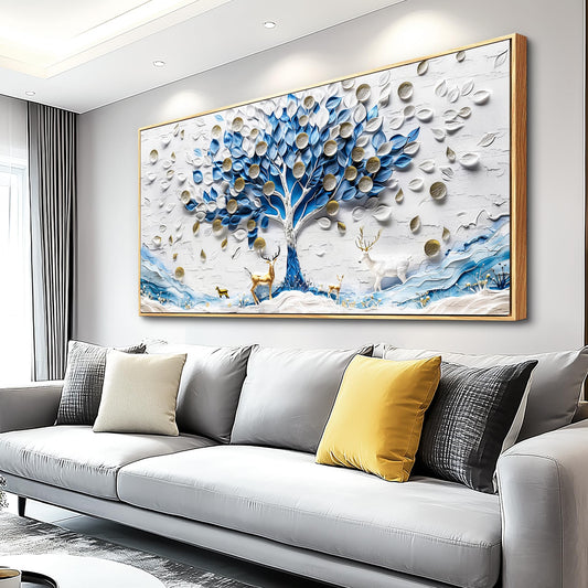 JUDASJART Canvas Wall Art For Living Room Wall Decor For Bedroom Office Wall Decoration Tree Gold Accent Landscape Painting Abstract Pictures Artwork Room Aesthetic Home Decor 20x40 In