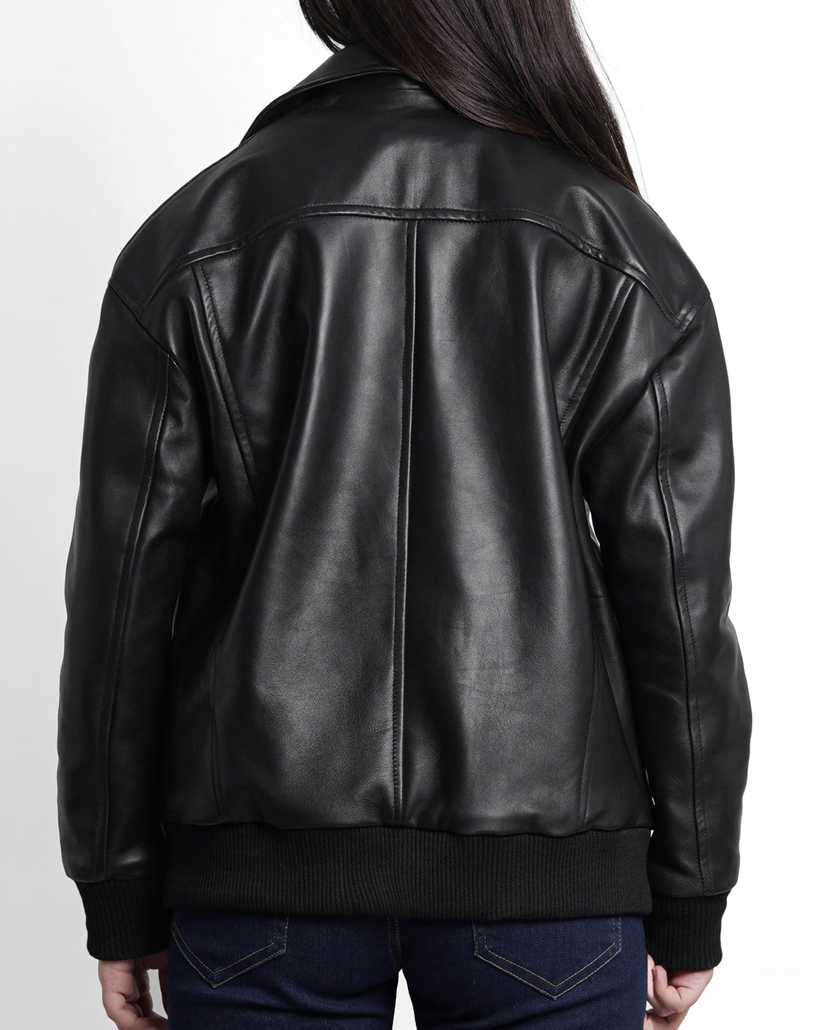 Decrum Disc Women Oversize Jacket - Leather Jacket Women | [1328573] Myrtle Blck, M