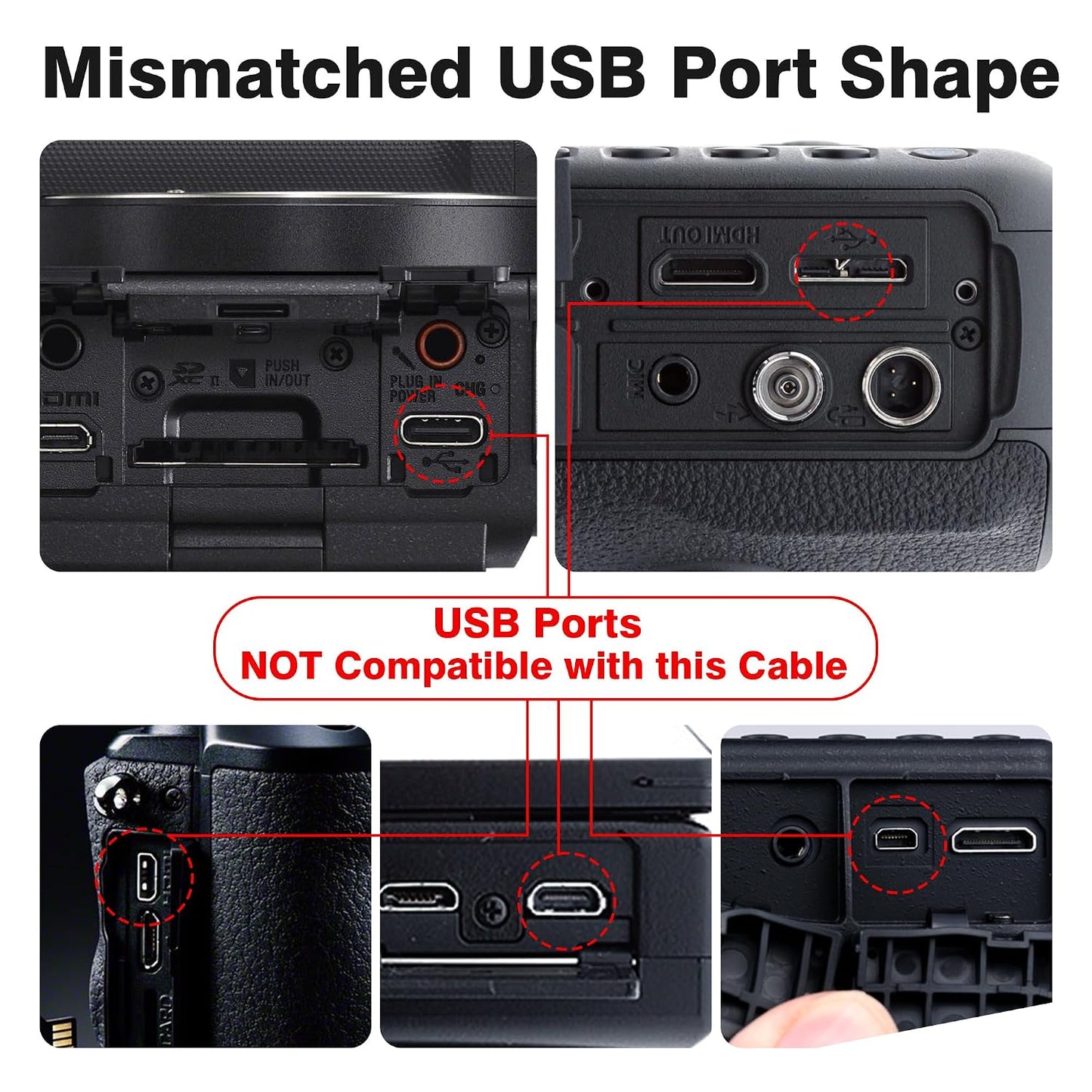 2 Pack 3.3ft IFC-400PCU T1i T7i, AGVEE Camera USB Data File Transfer AV Out Digital Cable Cord with Magnetic Ring