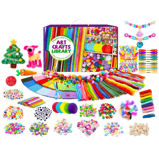 Itopstar Arts and Crafts Kit for Kids, Science Kits for Kids Age 5-7, Craft Kits and Art Supplies, Gifts for 5 7 9 Year Old Girls, Crafts for Kids Ages 4-8 8-12