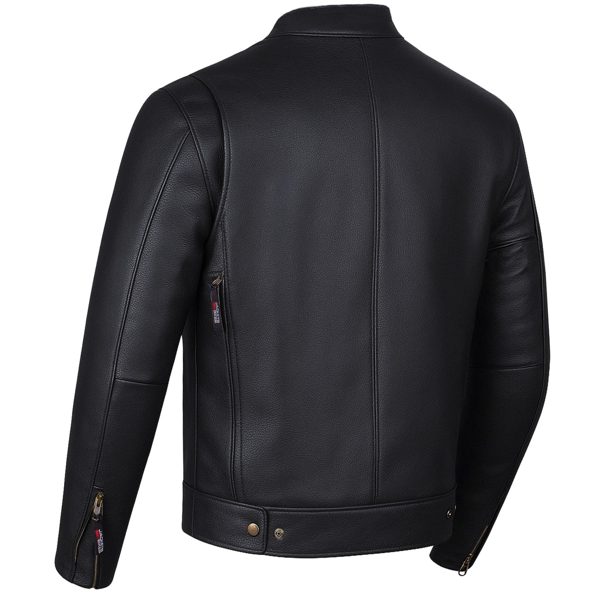 COMMUTER Men's Motorcycle Jacket, Premium Buffalo Leather, CE Armor - Ventilation, Utility Pockets, Cruiser Biker Black XL