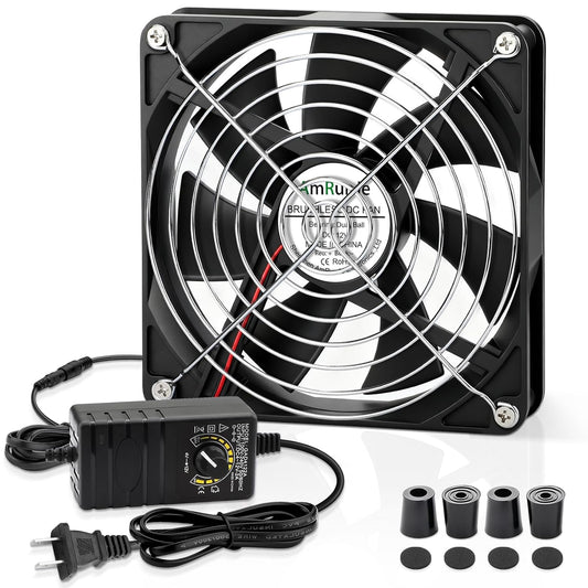 140mm 25mm 12v 110v 240v PS5 x Computer Fan with AC Plug dc Variable Speed Dual Ball Bearing for Cooling PlayStation