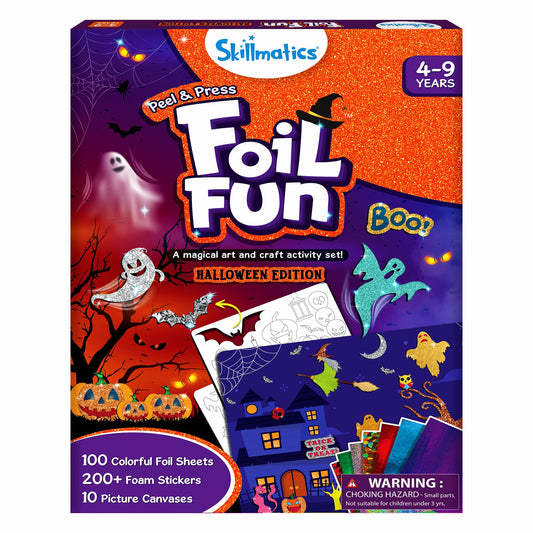 Skillmatics Foil Fun - Halloween, No Mess Art for Kids, Craft Kits, DIY Creative Party Activity, Trick or Treat, Gifts for Girls & Boys Ages 4, 5, 6, 7, 8, 9