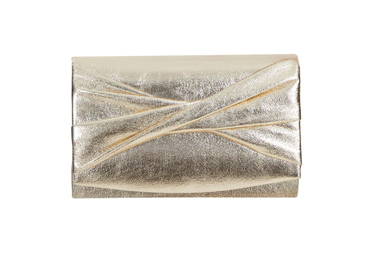 WHIMFINITY Formal Clutch Purse for Women Gold or Silver Clutch for Wedding, Prom, Evening Parties (Light Gold)