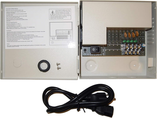 (PB04-03P) 4 3 EVERTECH Channel Ampere PTC Fuse CCTV DVR Security Camera Metal Power Supply Box