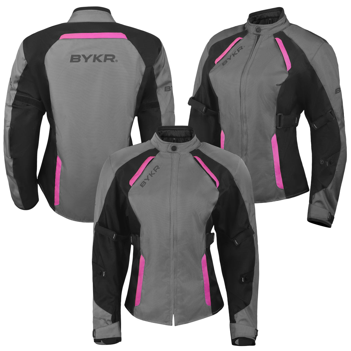 BYKR Womens Motorcycle Jacket For Women Ladies Motorsports Enduro Biker Adventure CE Armored Powersports Protective Gear for Female Motorbike Riders Jackets (GP,2XL)