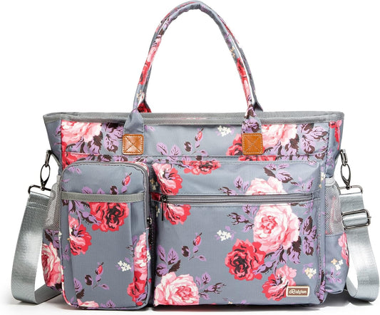 15.6 inch Laptop Tote Bag, Teacher Tote Bag for Women Work Laptop Work Tote Bag Nurse Tote Bag, Insulated Pocket |