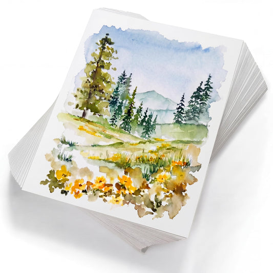 TaoBary 300 Pcs Watercolor Paper Sheet Bulk 4 x 4 Inch White Cold Press Paper Pack 110 lb 230 GSM Sketch Painting Watercolor Pad for Card Making Watercolorist Beginning Adults Drawing Craft