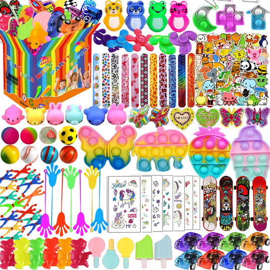 Beilunt 148 Pcs Party Favors for Kids 4-8-12 Assortment Fidget Toy, Easter Egg Fillers, Treasure Box Toys for Classroom Prizes, Carnival Prizes, Goodie Bags Stuffers Pinata Fillers