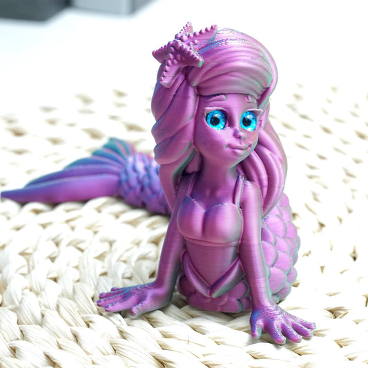 3D Printed Mermaid Model,Articulated Mermaid Toys,Surprise Fantasy Gifts, Flexible Joint Animal Figurines, 3D Printed Stuff,Stress Relief, Fidget restlessness, ADHD Toys