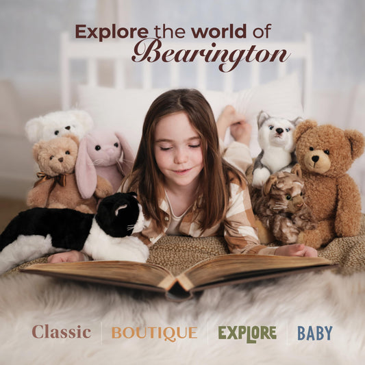 Bearington Huggy Ben Teddy Bear Stuffed Animal Plush Toy - 19" Soft Brown Huggable Bear with Bean Bag Weighted Body and Floppy Limbs - Classic Plush Teddy Gift for Kids, Babies, Collectors, and Adults