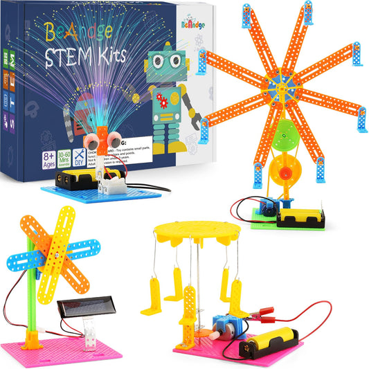 BeAndge STEM Kits, Kids Arts and Crafts for Girls 8-12 8-10, stem Toys for Ages 8-13, Engineering Science Kits for Kids, STEAM Gifts for 6 7 8 9 10 12 Year Old Girls, Electronic Building Boys 6-8