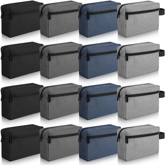 Paterr 16 Pcs Travel Toiletry Bag for Women Men Large Water Resistant Shaving Bag Hanging Cosmetic Bag with Handle and Divider Storage Travel Pouch Case for Cosmetics Toiletries Accessories, 4 Colors