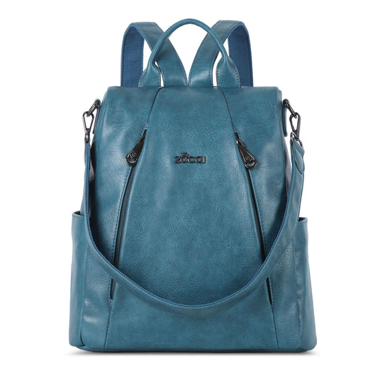 ZOCAI Backpack Purse for Women Medium Anti-Theft Backpacks Purses Design Leather Shoulder Bags with Removable Strap