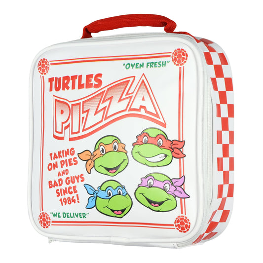 INTIMO TMNT Lunch Box Nickelodeon Teenage Mutant Ninja Turtles Oven Fresh Turtles Pizza Box Lunch Bag Tote 9"