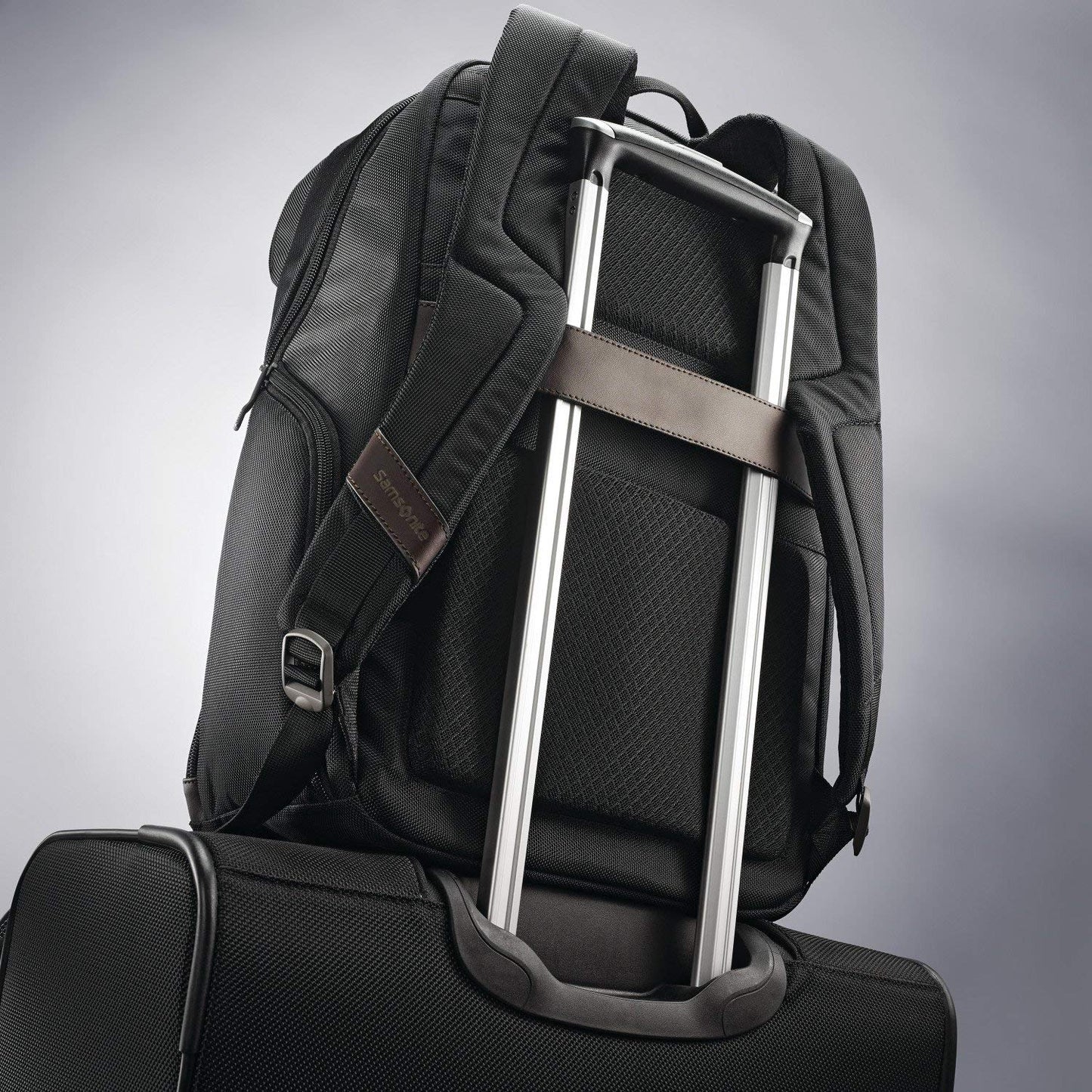Samsonite Kombi Business Backpack – Ballistic Nylon, 15.6” Laptop Compartment, Tablet Pocket, SmartSleeve™, Multi-Pocket Organizer, Padded Straps & Back, Top Handle, Fleece-Lined Accessory Pocket