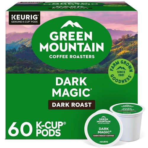 Green Mountain Coffee Roasters Dark Magic K-Cup Pods - Dark Roast Coffee, 60 Count (6 Packs of 10)