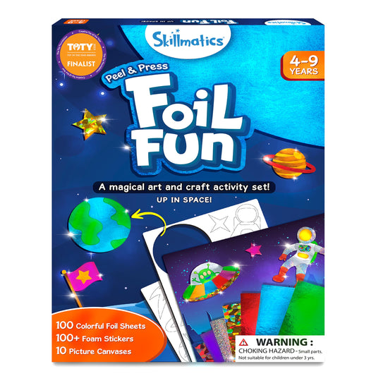 Skillmatics Foil Fun - Space, No Mess Art for Kids, Craft Kits & Supplies, DIY Creative Activity, Travel Toys, Gifts for Boys & Girls Ages 4, 5, 6, 7, 8, 9