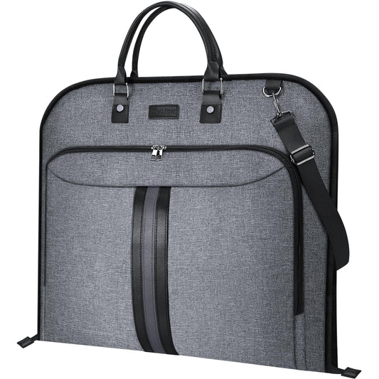 BALEINE Travel Garment Bag, Travel Suit Bag for Men, Water Resistant Carry on Garment Bag for Hanging Clothes, Garment Duffel Bag for Travel Business (Grey)
