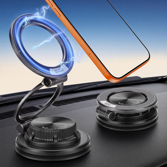 CHTXXLSZ 360 17/16 Magnetic Car Phone Holder, Adjustable Suction Cup Universal Phone Mount, Multi-Scene for Car Office