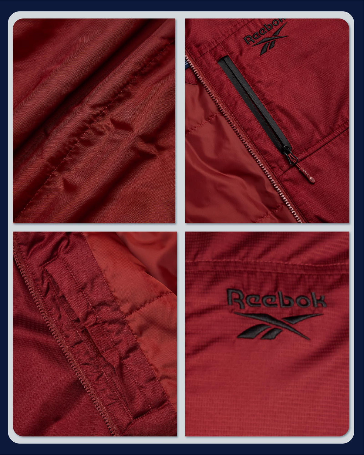 Reebok Mens Insulated Bomber Jacket for Golf, Gym & Hiking