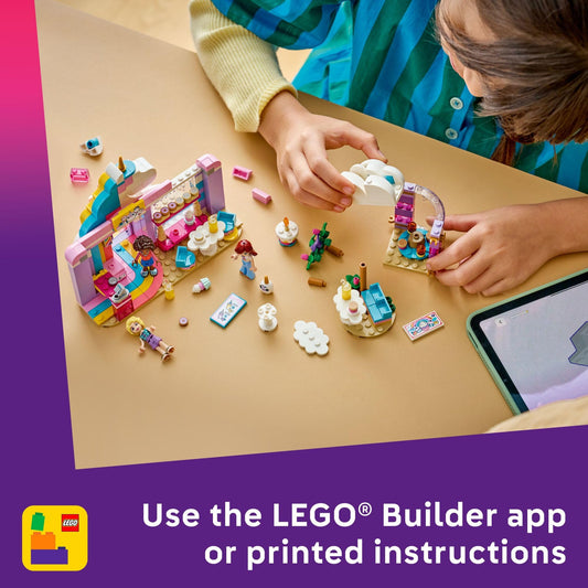 LEGO Friends Unicorn Dream Café Building Toy for Girls & Boys - Pretend Playset for Kids, Ages 6+ - Gift for Birthdays - W/Paisley, Aliya, & Iza Minidolls & Accessories - 42684